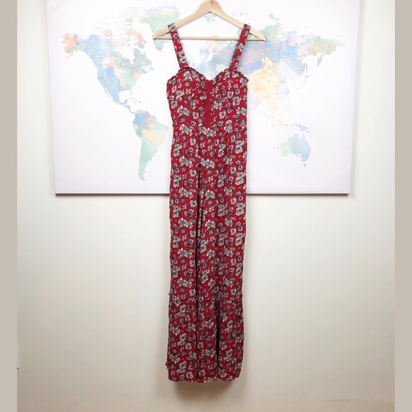 american eagle floral jumpsuit
